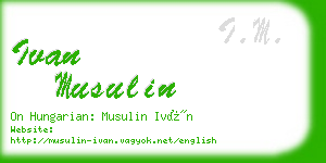 ivan musulin business card